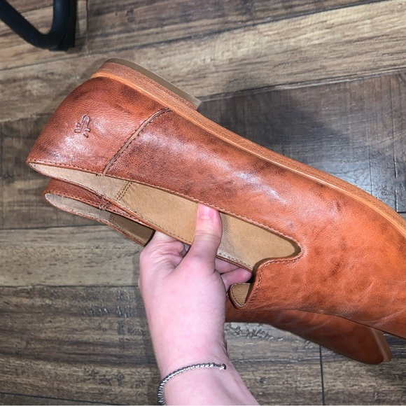 Frye Kenzie Venetian Flats Loafers Pointed cognac fall boho casual leather 198$ - Picture 5 of 9